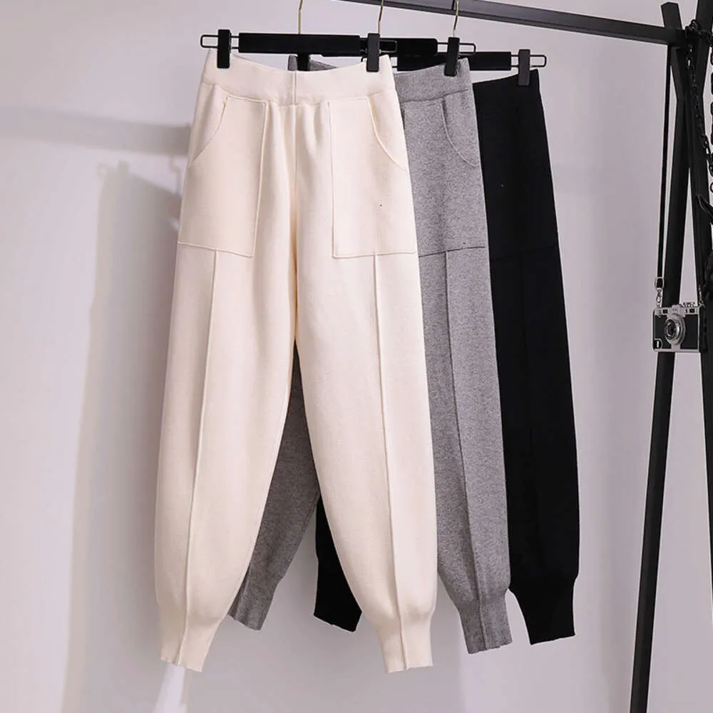 Radish Knitted Harlan Comfort Lady Pants For Women High Waist, Loose Fit,  Cropped Design, Perfect For Spring And Autumn Fashion From Thombrowne8,  $92.9