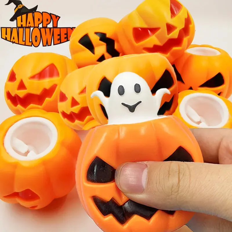 Halloween Fournitures Drôle Citrouille Fantôme Squeeze Jouet Adulte Enfants Décompression Jouets Soulagement Stress Vent Ball Halloween Party Décoration Prop Bébé Cadeaux 230928