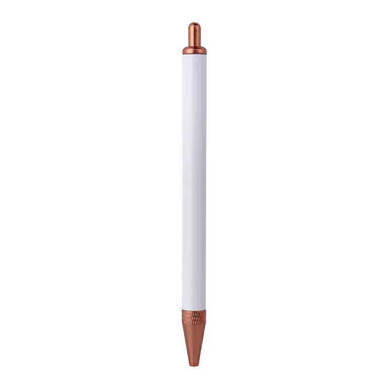 Sublimation Ballpoint Pens Blank Heat Transfer White Zinc Alloy Material Customized Pen School Office Supplies Z11