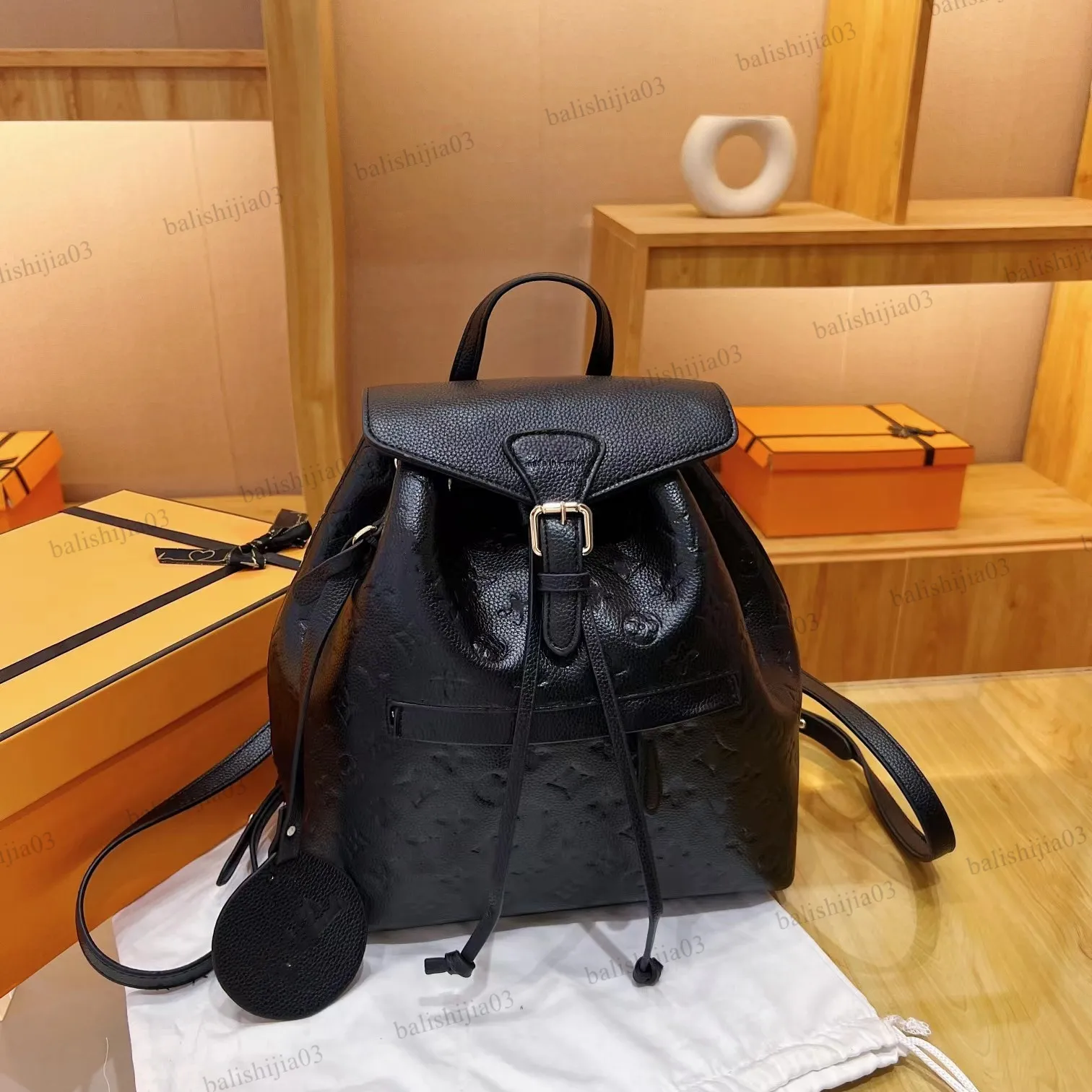 Womens Leather Designer Lkg Bag With Monogram And Letter Detailing