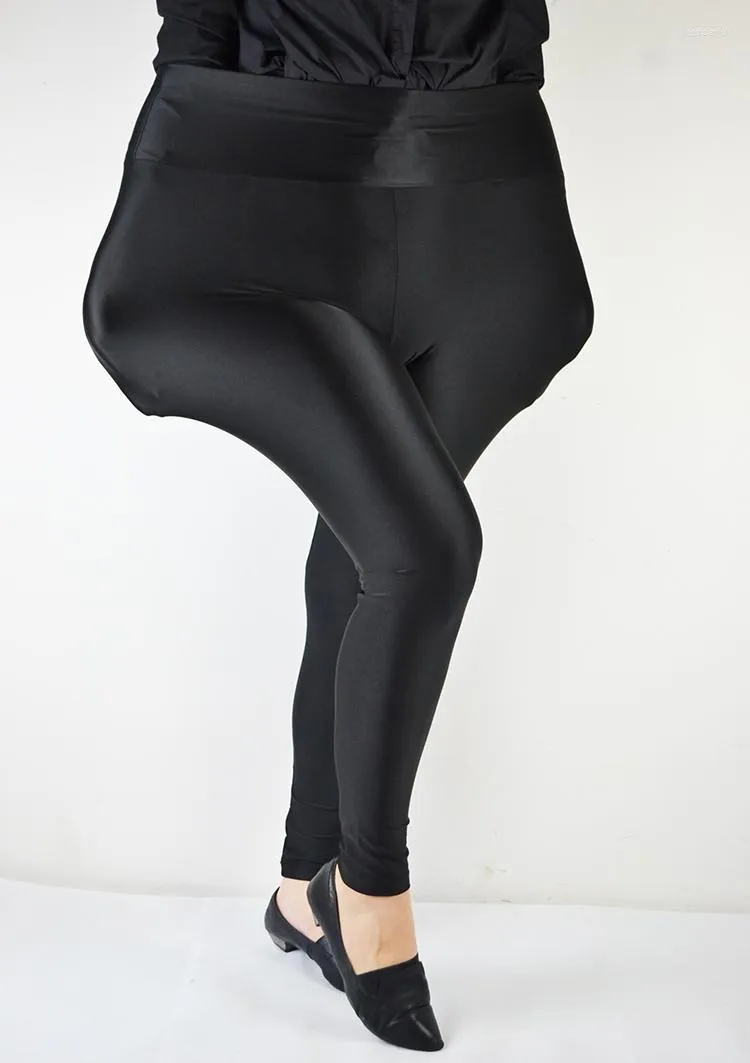 Women's Pants High-end High Waist Softening Big Elastic Leggings Ms Fashion Slim Soft Spandex Disco /Stirrup