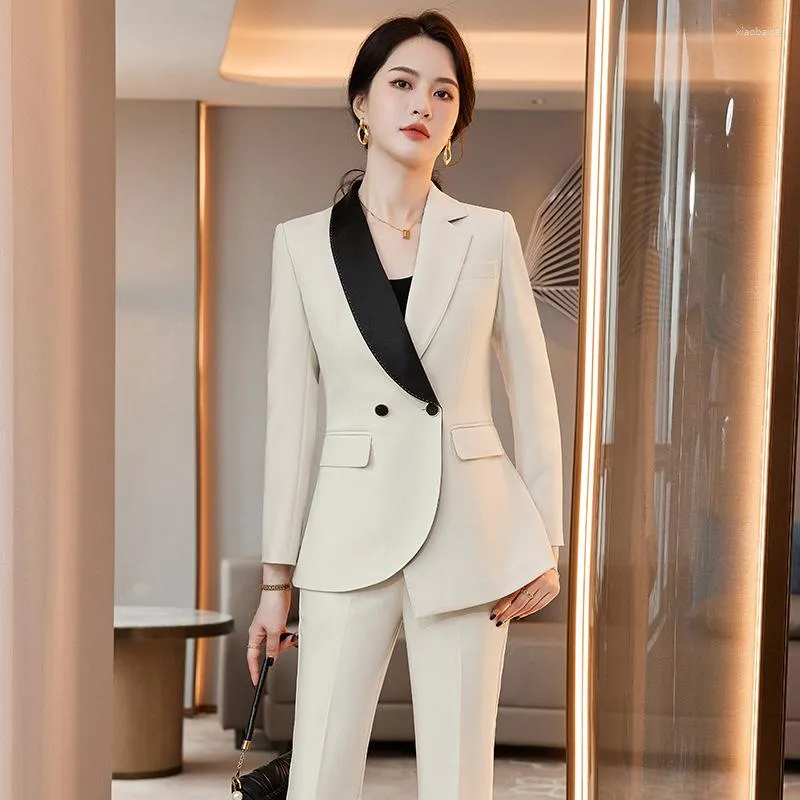 Professional Two Piece Womens Business Suit With Dress Jackets For
