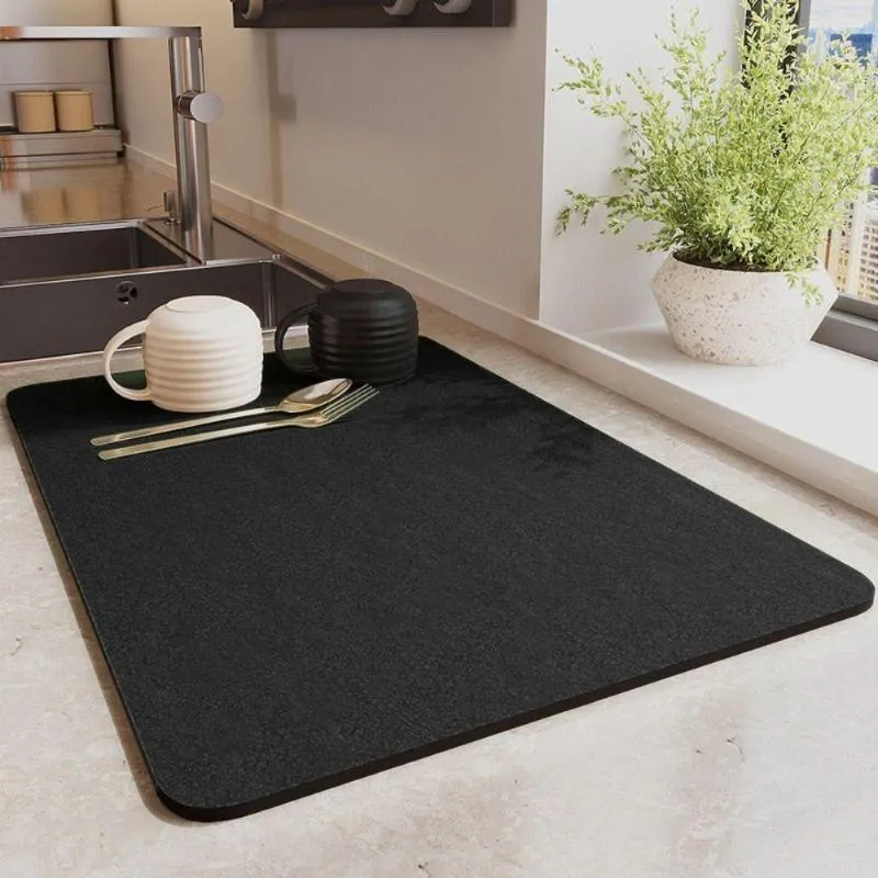 Table Mats Super Water Absorbent Dish Drying Mat Non-slip Kitchen Gadgets Drainer For Counter Coffee Machine