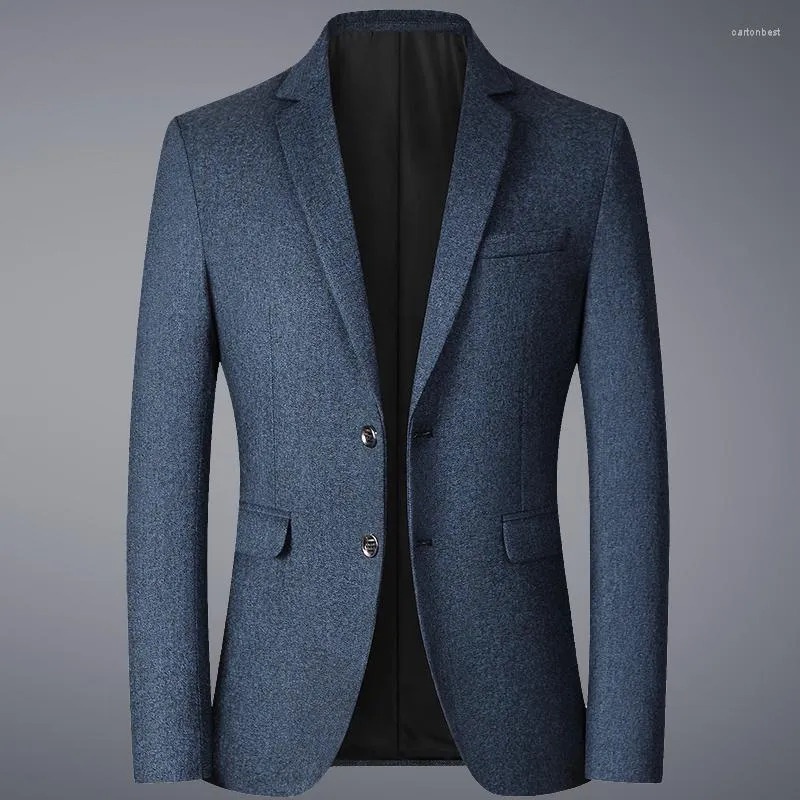 Herrdräkter trevligt ankomst vårhöstmän blazer kappa casual jackor mode fasta färg blazer plus storlek m-4xl