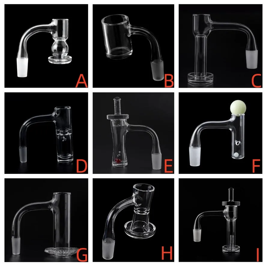 Pleine soudure bord biseauté Highbrid Auto Spinner fumer Quartz Banger avec deux trous de rotation sans soudure Terp Slurper clous pour verre eau Bongs Dab Rigs