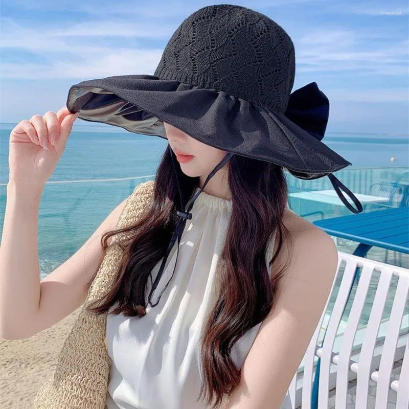 Straw Summer Sun Hat Wide Brim Floppy Bucket Hat Foldable Beach Travel UV s-l400.jpg main image 4