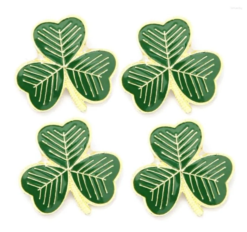 Broches Lots 5 pièces irlandais Shamrock revers chapeau cravate casquette épingle Badge-symbole de l'irlande Eire gaélique Fans cadeaux bijoux 1.9 X CM