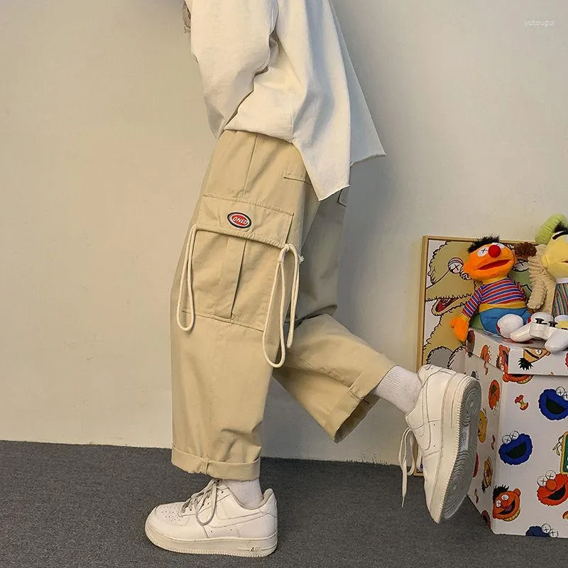 Pantaloni da uomo 2023 autunno stile coreano Cargo Streetwear moda Harem pantaloni larghi casual a gamba larga in cotone