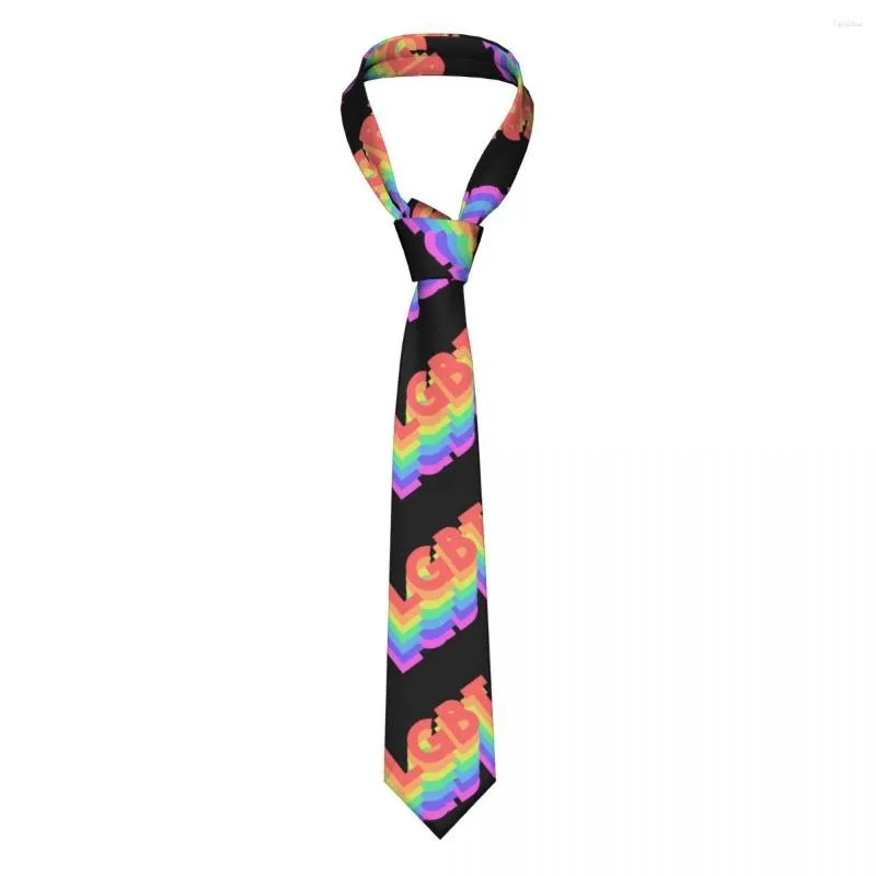 Bow Ties LGBT Kazılar Erkek Kadın Polyester 8 cm Eşcinsel Gurur Aşk Lezbiyen Boyun Erkek Sıska Geniş Gömlek Aksesuarları Gravatas Düğün