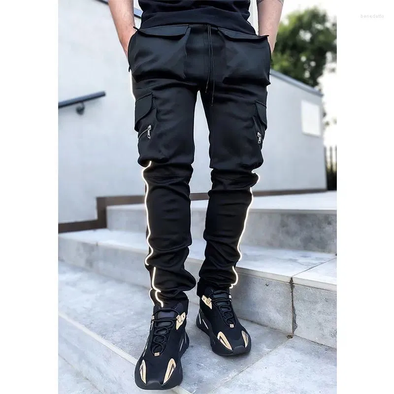 Herenbroek Hop Mannen Skinny Casual Mode Grote Zak Mannelijke Harem Joggers Streetwear Cargo Workout Broek Ontwerp Sportkleding