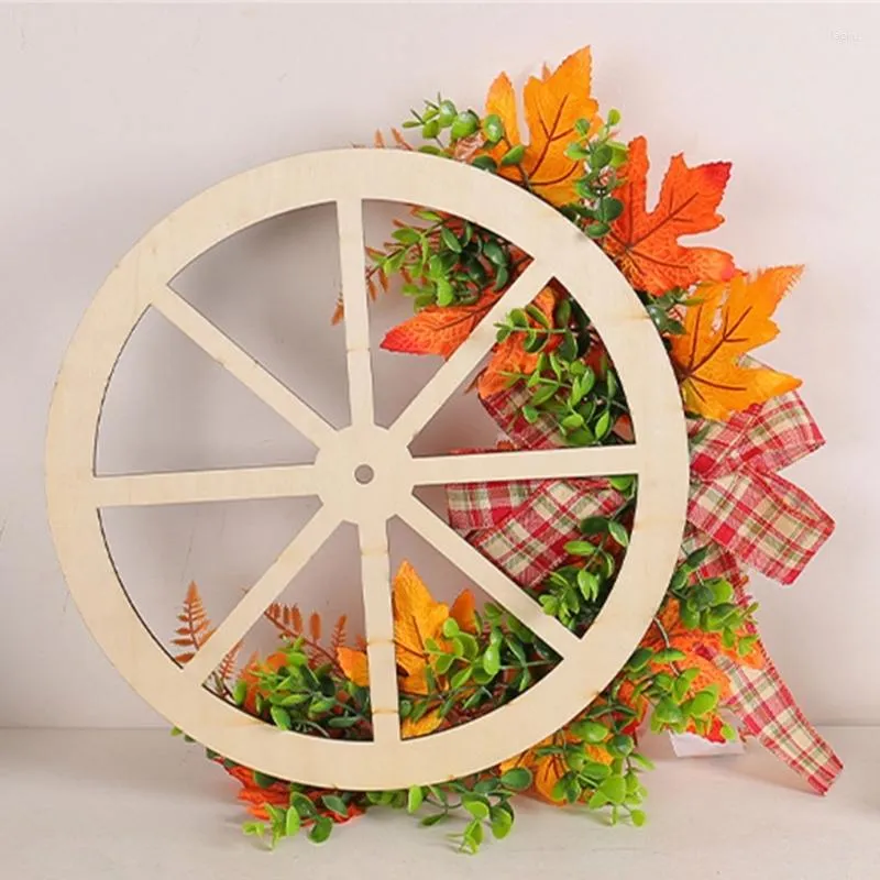 Decorative Flowers Autumn Harvest Thanksgiving Pumpkin Wreath Home Decoration Fall Festival Party Supplies Gift