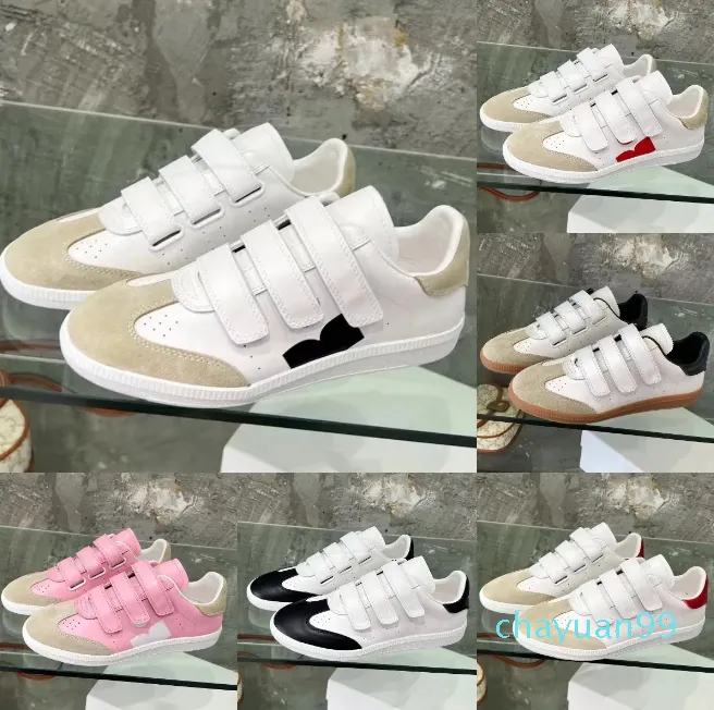 Projektantka Marka Sneaker Isabel Paris Marant Sneakers Beth Grip-Strap Skórzanie niski poziom skórzanych trampek Beth Designer Isabel Trainers Rozmiar 34-40