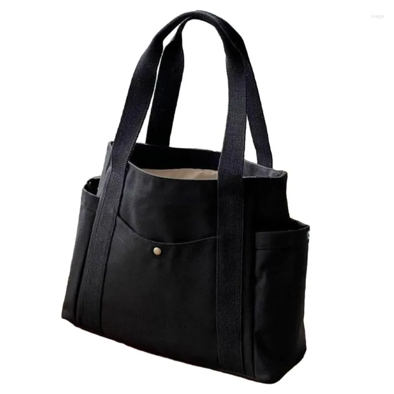 Evening Bags Stylish And Practical Canvas Tote Bag With Ample Space Laptop Handbag For Commuting Traveling 517D