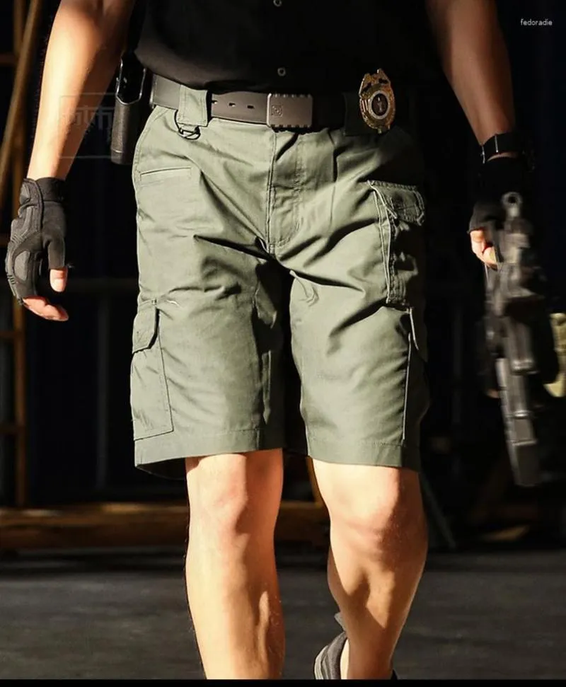 Shorts masculinos militares verão calças retas tamanho grande casual masculino fino mais calças táticas para meninos 2023