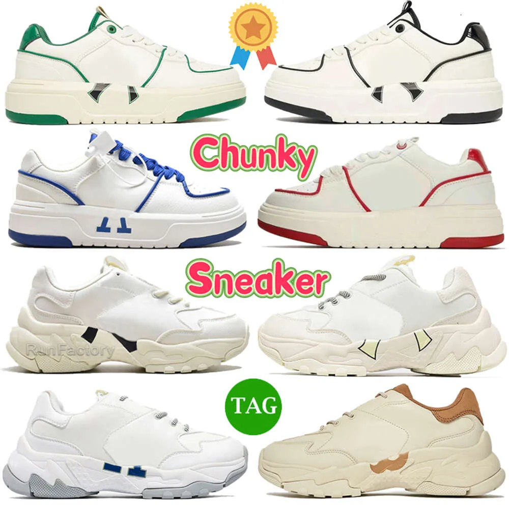 Designer Casual Shoe Mens Womens Big Ball Chunky Liner Shoe Fashion Luxury Leather Low Top Outdoor Flat Men Sneakers New York White Green Balck Beige Print Trainer