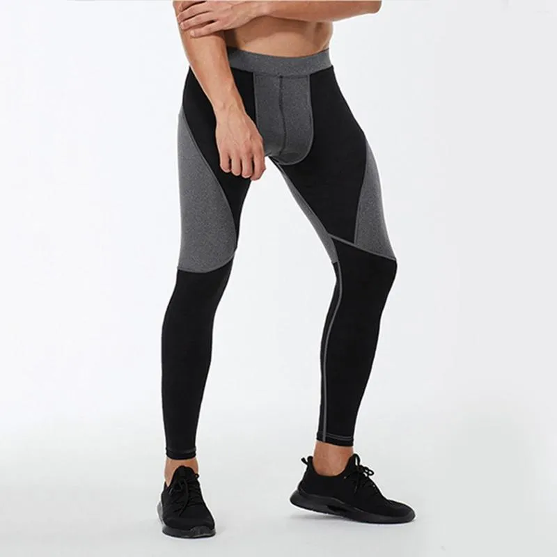 Calças masculinas simples exercício calças de fitness correndo estiramento basquete base treinamento compressão magro casual calça