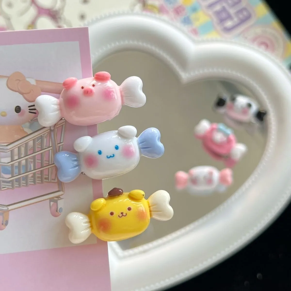 Mini süße Süßigkeiten Form Kuromi Haarspange für Mädchen Cartoon Tier Haarnadeln Haarspangen Haarspangen Stirnband für Kinder Kinder Haarschmuck Neu 2748