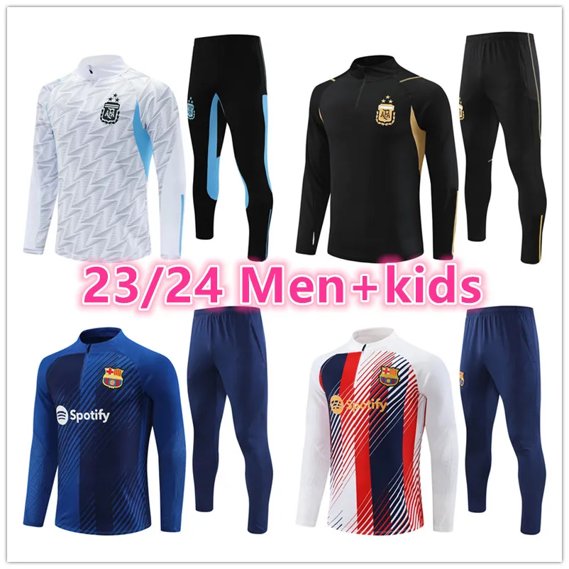 2023 2024 Argentina soccer tracksuit Men and kids training suit 23 24 argentina football tracksuit jogging kits survetement foot chandal futbol