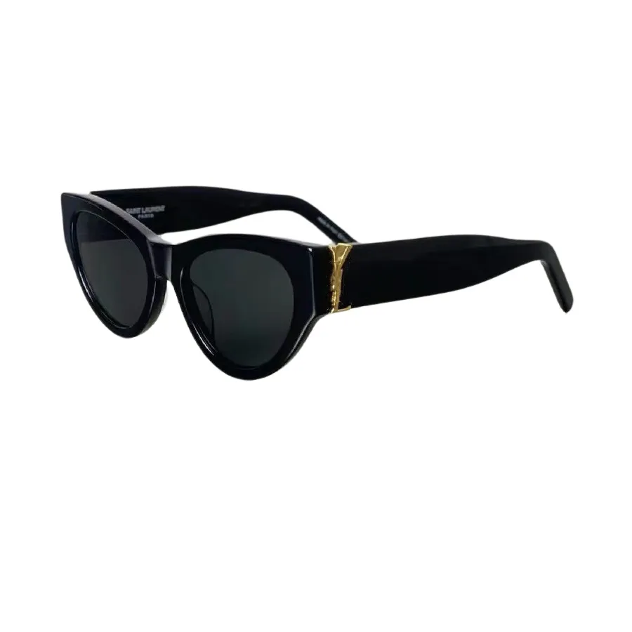 Frame Glasses Sunglasses for Women and Men Designer Y Slm6090 Same Style Glasses Classic Cat Eye Narrow Frame Designer Sunglasses Sun Sun