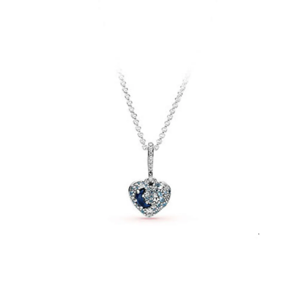 Necklace Panda Designer Luxury Fashion Women Shining Star Arches Blue Moon Heart Necklace Female S925 Sterling Silver Necklace Sweater Chain