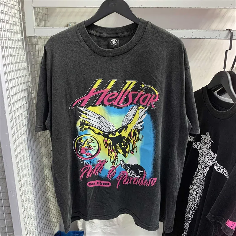 Hellstar – t-shirt à manches courtes pour hommes et femmes, Streetwear de haute qualité, Hip Hop, à la mode, hell star hellstar short 03, 2024