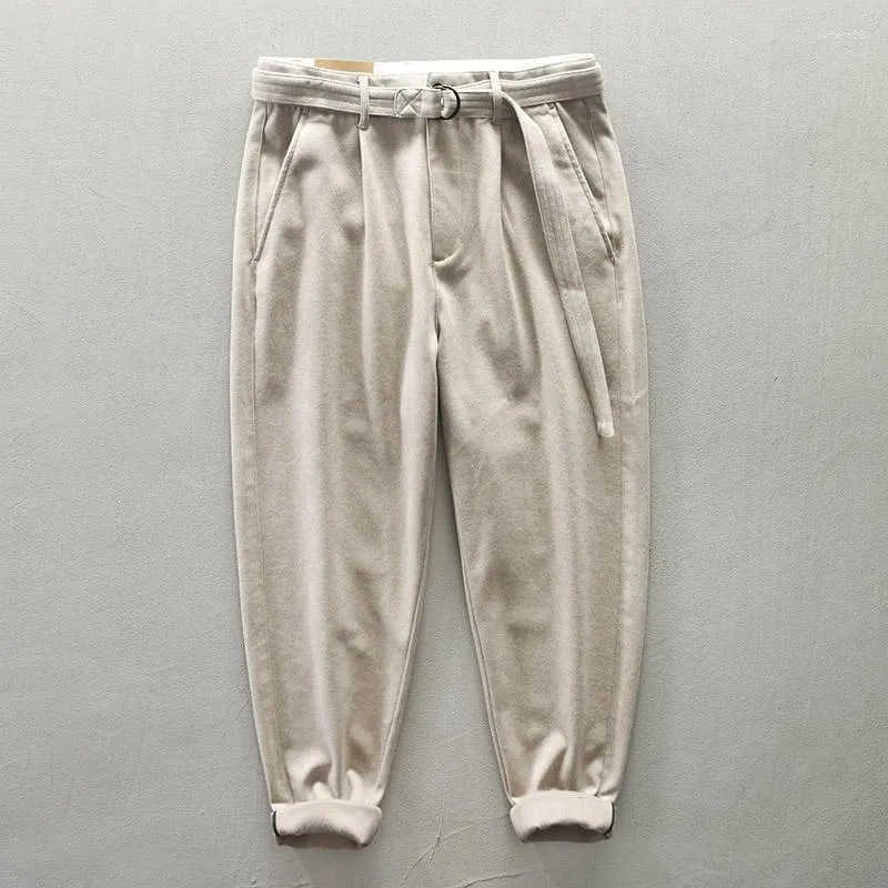 2023 Spring Autumn Abc Wool Blend Jogger Cargo Pants Casual Loose