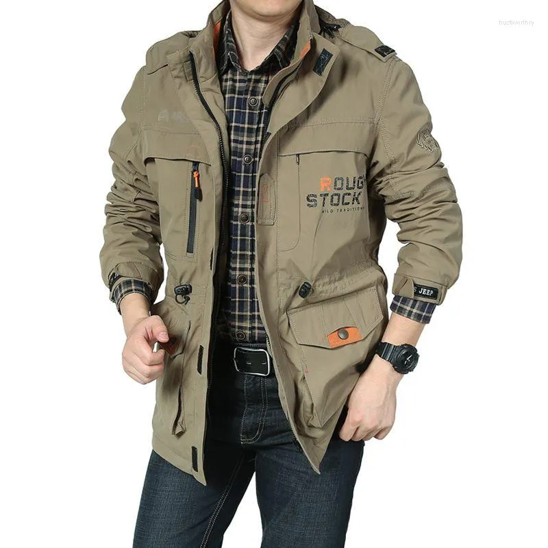 Herenjassen 2023 Herfst Outdoor Bergbeklimmen Waterdichte Middelgrote Jonge Mannen Charge Coat Casual Halflange Sportoverjas