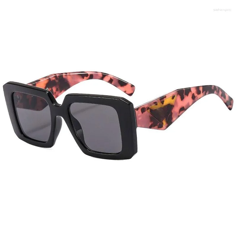 Óculos de sol 2023 elegante resina irregular oversize quadrado homens mulheres proteção ocular óculos de sol grande quadro personalidade moda