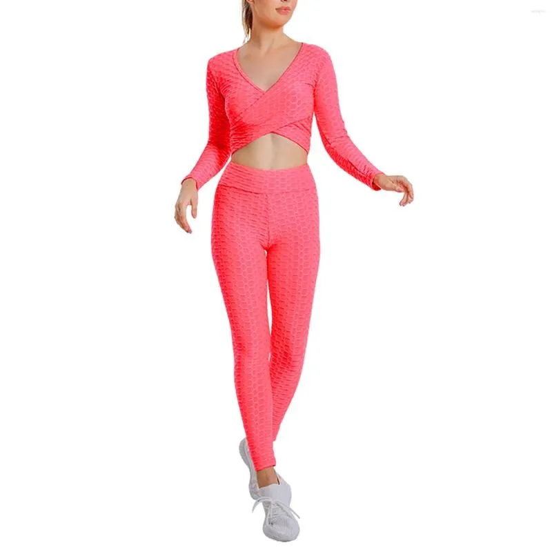 Womens Two Piece Pants Yoga Outfits For Women Tracksuit Seamless