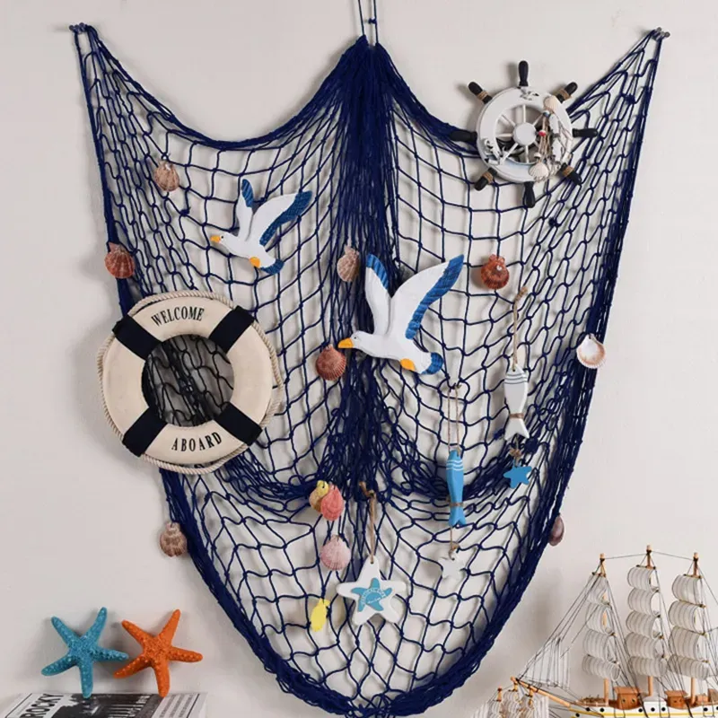 Sea Shell Wall Hanging Ideas  Fishing net wall decor, Sea shells, Fish net  decor