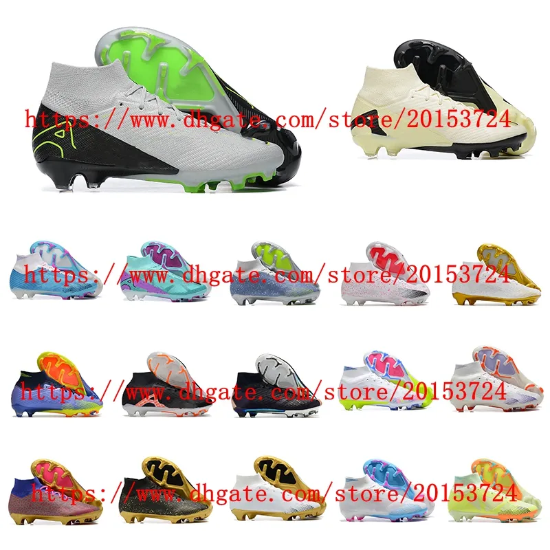 Topkwaliteit heren Zoomes Mercurial Superfly IX Elite FG voetbalschoenen Crampons de voetbalschoenen Classic Firm Ground buitenschoenen scarpe da calcio