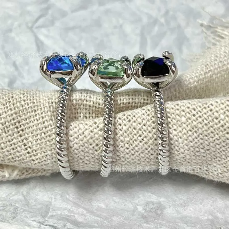 Designer de jóias de prata esterlina de luxo 925 anéis para mulher de zircônia anel botão popular