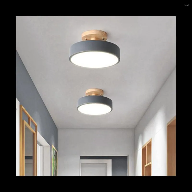 أكياس التخزين مصابيح السقف الحديثة LED Nordic Wood Lighting Thipture Indoor Luminaire Kitchen Bedroom Beant Bink