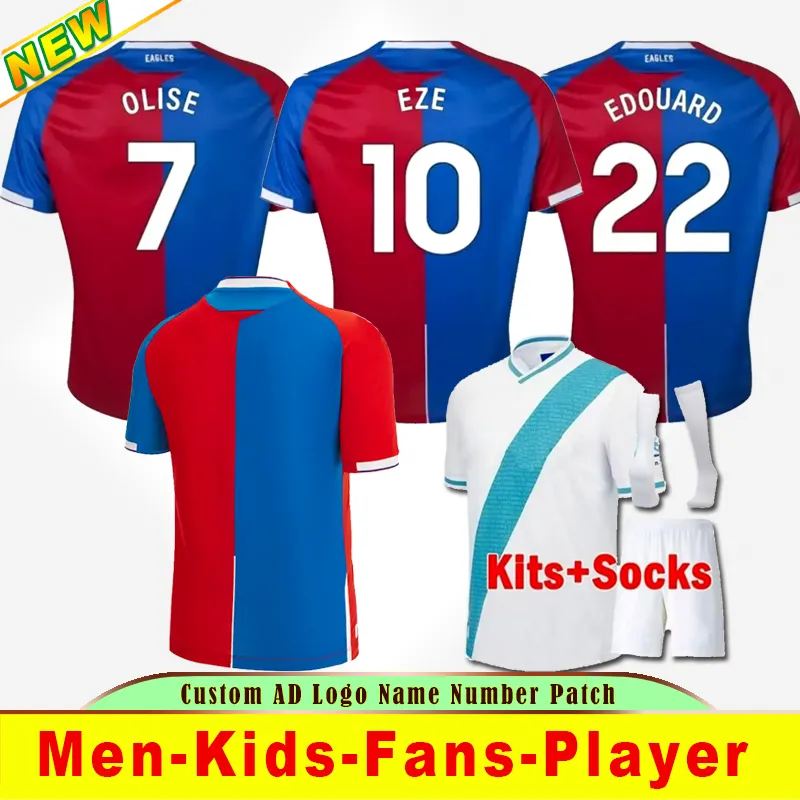 23 24 Olise Soccer Jerseys Zaha Eze J.ayew Palace Home Top Football Shirt Kit Benteke Schlupp Mateta Edouard Gallagher Jersey Uniformes