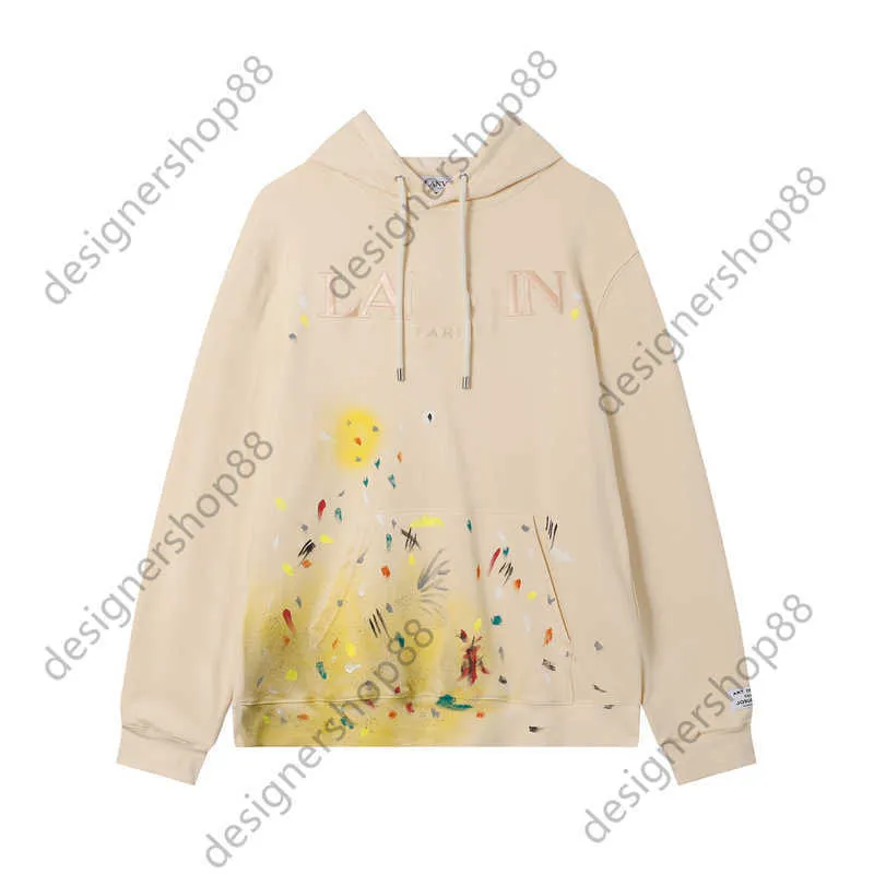 Trendy GDLavins Cobrand Nuovo ricamo fatto a mano Graffiti Casual Versatile Maglione pullover per uomini e donne Felpe con cappuccio di marca di designer di High Street