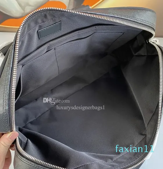 Bolsa tote de couro masculina, bolsa de ombro portátil de grande capacidade, pasta fashion em relevo, bolsa multifuncional para computador