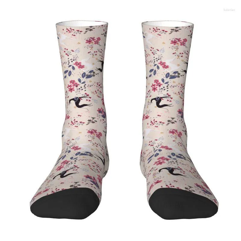 Men's Socks Cool Greyhound Sighthound Flower Love Dress Unisex Comfortable Warm 3D Print Animal Whippet Dog Crew