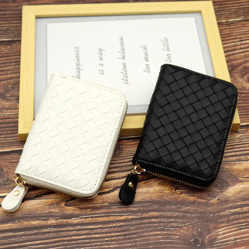 Top Designer Checker Flower printing Card Holder Wallet Men Women Short Wallets Graffiti Leather Woman Purse Fashion Credit Card Cardholder Man Coin Purses #045