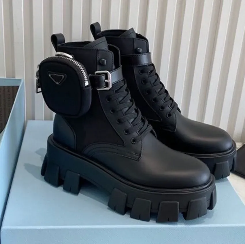 Tasarımcı Martin Boots Lüks Platform Botlar Moda Klasik Mat Patent Deri Başlangıç ​​Üçlü Marka Buzağı Botları Siyah Boyut 35-41