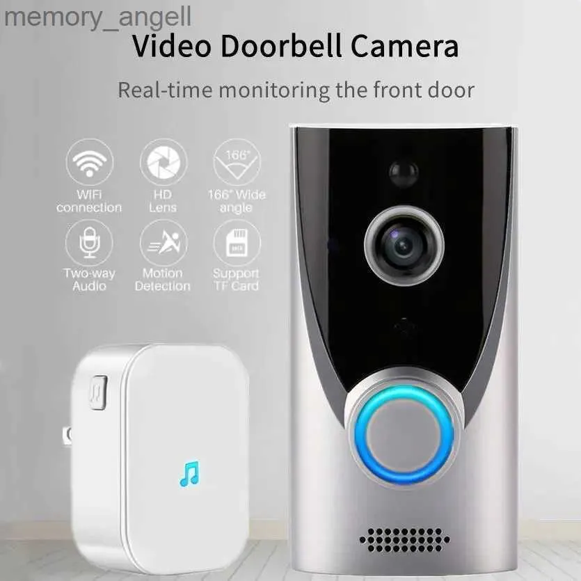 Doorbells Smart Monitoring WiFi Video Doorbell HD 720p Infrared Night Vision Wireless Video Doorbell YQ2301003