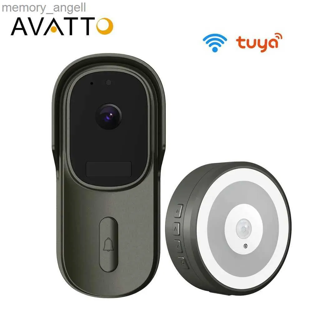 Sonnette de porte Avatto Tuya Smart Video Door Shelt with Camera 1080p 170 Ultra Wide View Angle WiFi Video Doorbell fonctionne pour Alexa / Home YQ2301003
