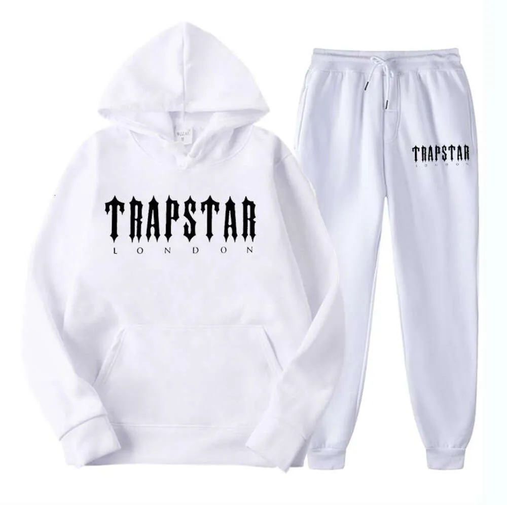 Men's Tracksuits Tracksuit Trend Hooded 2 Pieces Set Hoodie Sweatshirt Sweatpants Sportwear Jogging Outfit Trapstar Man Cloth Motion current Wear a hoodie