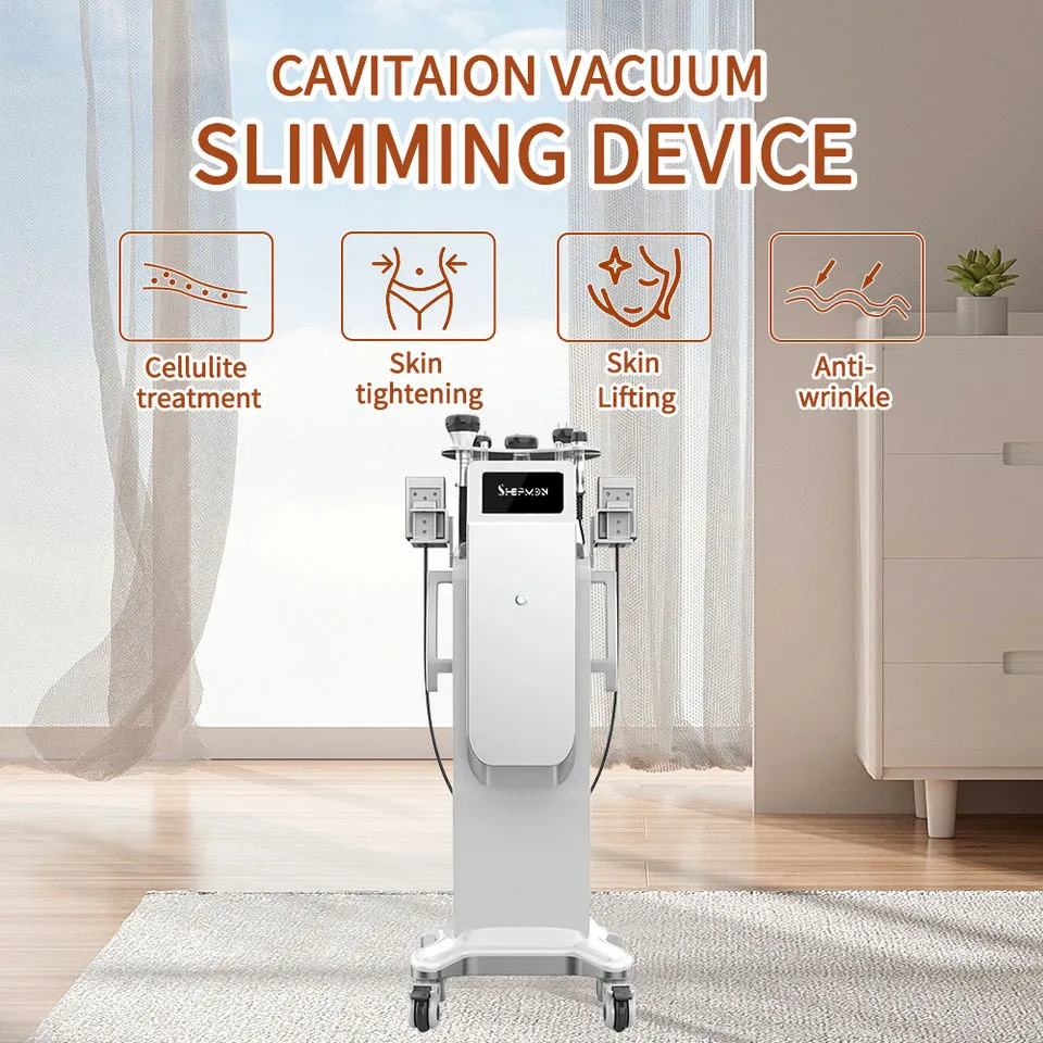 Vendite calde multifunzionali 5 maniglie Fat Burst Curve Training Dimagrante Face Lifting Machine 40Khz Cavitazione RF Lipo Laser 6 in 1 Salone di massaggi