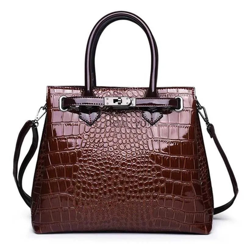 Totes Famous Designer Brand Bags Women Leather Handbags 2019 Luxury Ladies Hand Bags Purse mode axelväskor Bolsa Sac Crocodile 240407