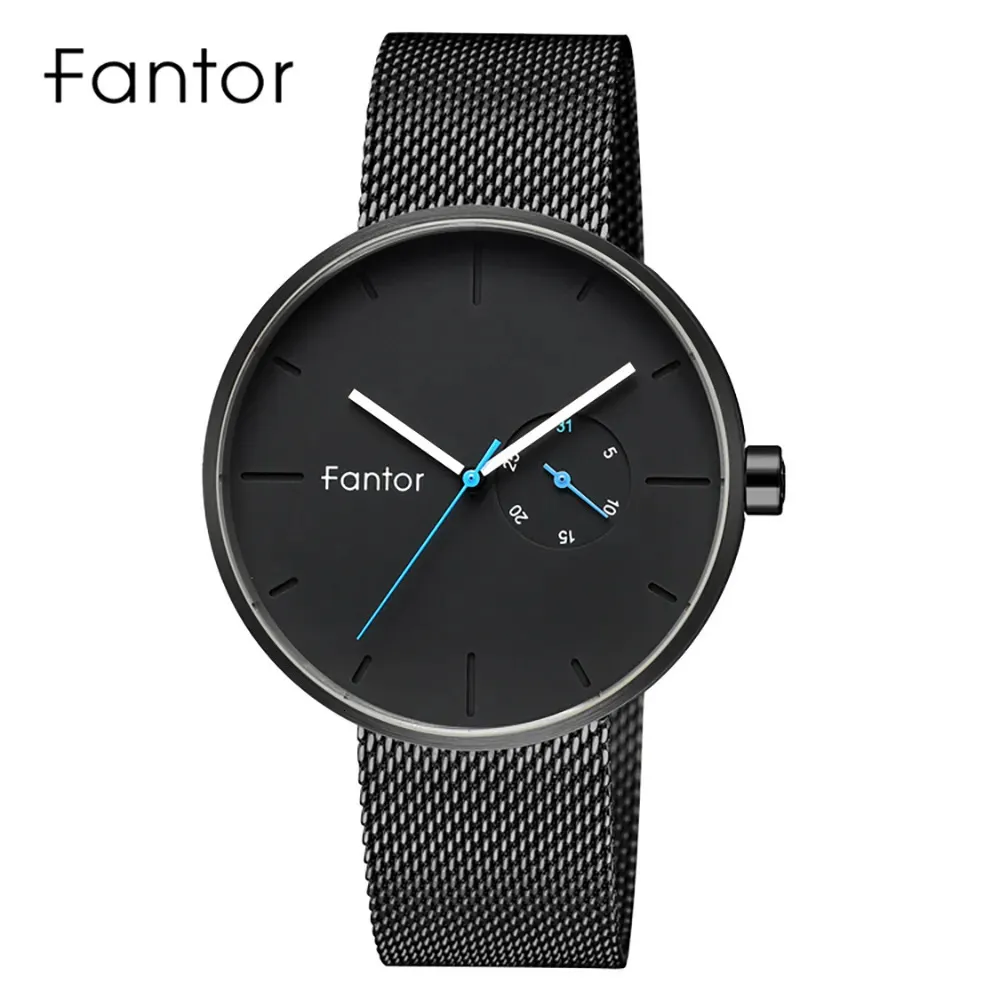 Fantor Casual Minimalistisch Herenhorloge Topmerk Luxe Japan Quartz Horloges Hoge kwaliteit Slank Dun lederen horloge voor heren 230928