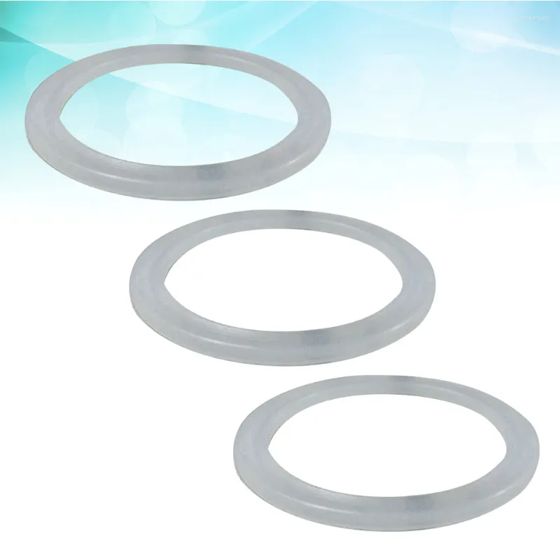 Wine Glasses 3 Pcs Plastic Washers Useful Seal Ring Insulated Cup Sealing Stainless Steel Insulation Lid White Silicon