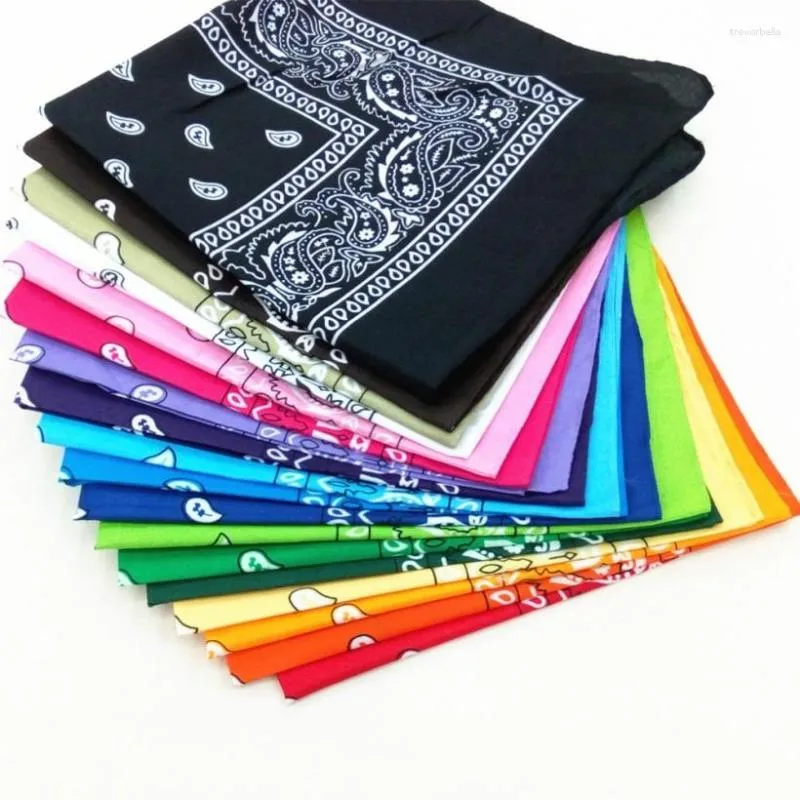 Eşarplar Pamuk Bandana Saç Bandı Paisley Eşarp Kadınlar için Kovboy Erkek Bisikletçisi Spor Haval Bilgisi Hair Wrap Tek taraflı baş sargısı unisex