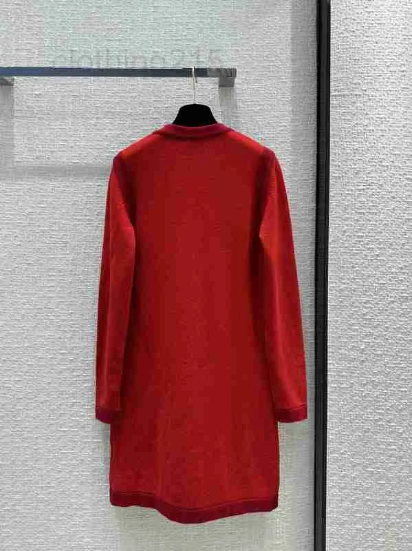 2023 New Autumn Winter Milan Runway Sweaters O Neck Long Sleeve High End Jacquard Cardigan Women's Designer Tops N4E6