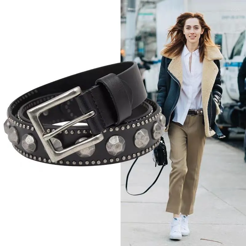 Ceintures Style Punk Ceinture Femme Casual Marée européenne et américaine Hommes Femmes avec le même paragraphe Simple Wild Retro