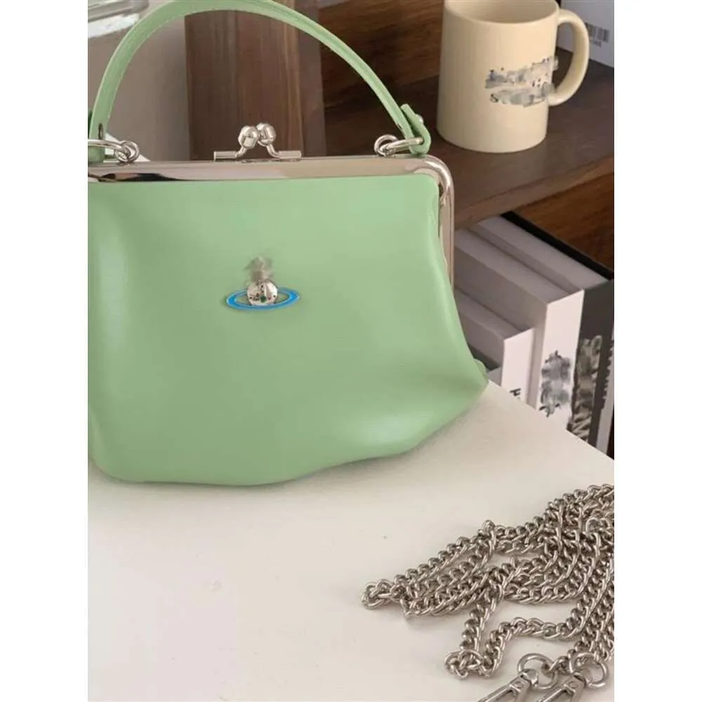 Empress Dowager Vivian Mint Green Handbag Dumpling Bag Löstagbar kedja Crossarm Fashion Versatile Bag Crossarm